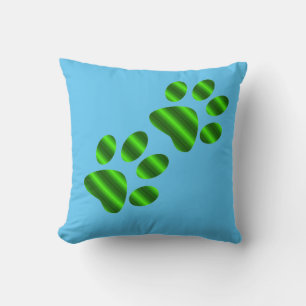 Coussin Pattes vertes dégradées
