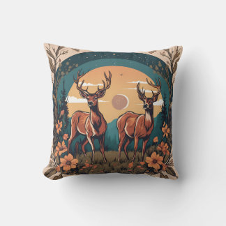 Coussin Pâturage de cerfs géants D10