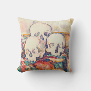 Coussin Paul Cezanne - Aquarelle à trois crânes
