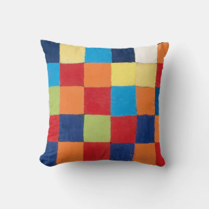 Coussin Paul Klee Art abstrait, Carte couleur Qu 1
