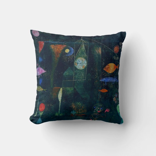 Coussin Paul Klee Fish Magic Peinture Abstraite Art graphi (Recto)