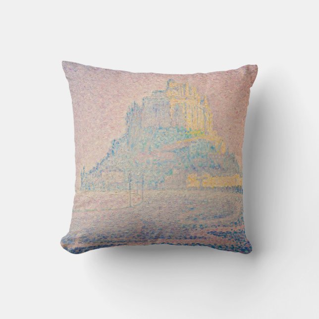 Coussin Paul Signac - Mont Saint Michel Fog et Soleil (Recto)