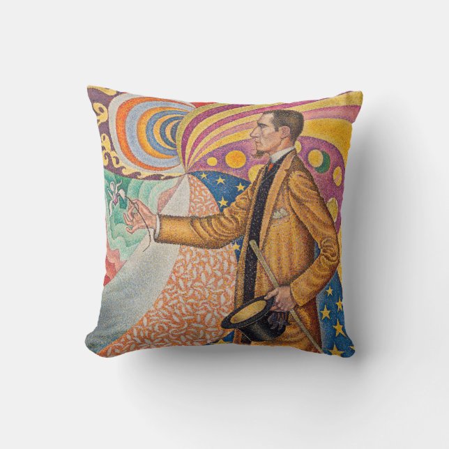 Coussin Paul Signac - Portrait de M Felix Feneon, Opus 217 (Recto)