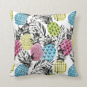 Coussin Paumes de grunge d'ananas