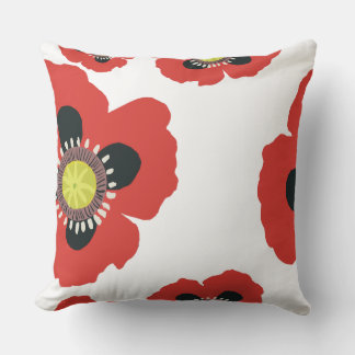 Coussin pavots de jardin