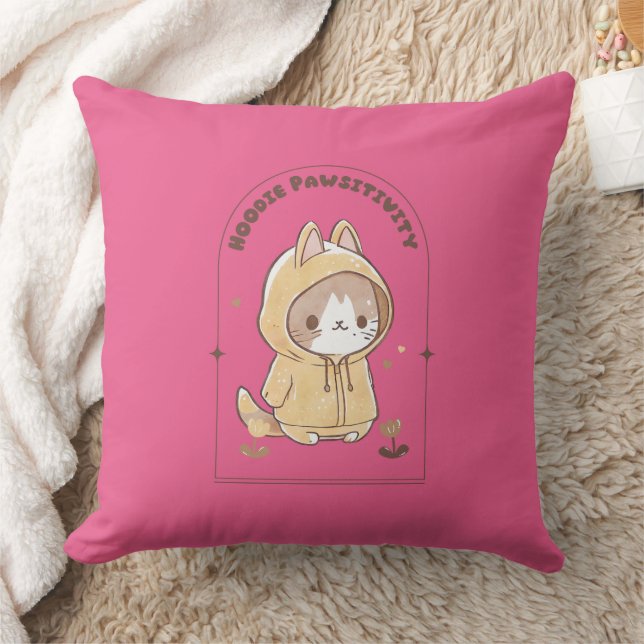 Coussin Pawsitivité sweat - shirt à capuche (Couverture)