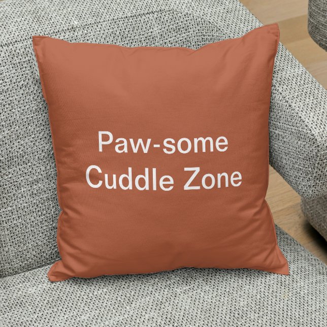 Coussin Pawsome Cuddle Zone Cute Chat Café personnalisé (Créateur téléchargé)