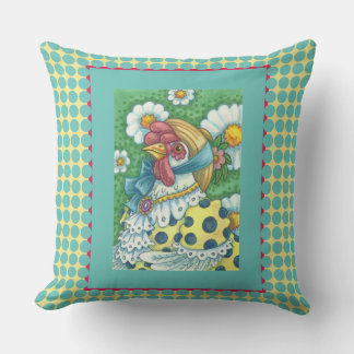 Coussin PAYS ALORS, POLKA DOT POULET JETER PILLOW Turquois