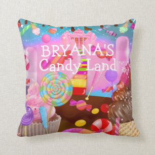 Coussin Pays des Bonbons Fête Fantaisie Sucreries Personna