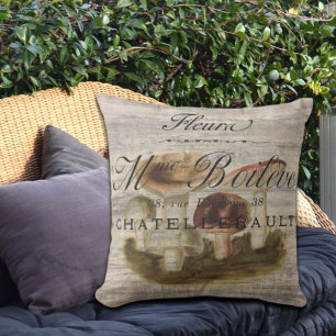 Coussin pays français rustique conte de fées bois champign