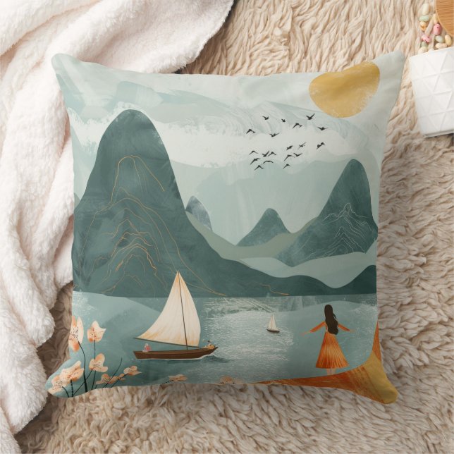 Coussin Paysage Abstrait de Boho (11) (Couverture)