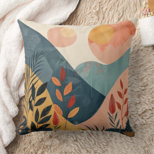 Coussin Paysage Abstrait de Boho (8) (Couverture)