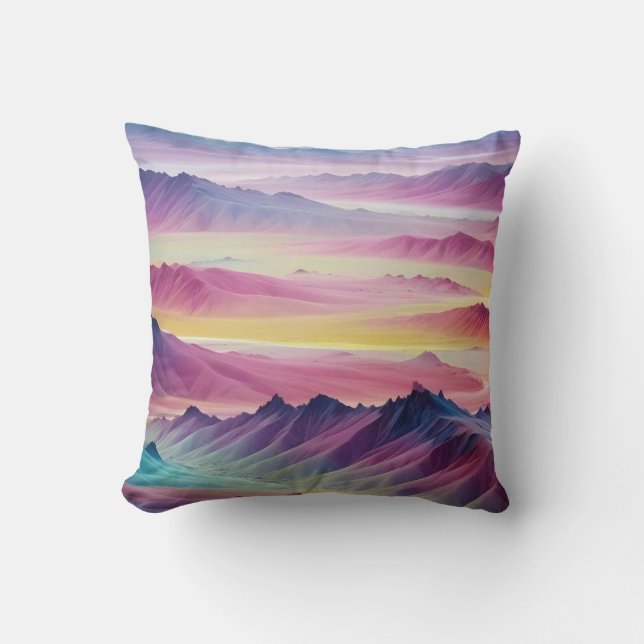 Coussin Paysage Abstrait Montagnes Vallée Paysage Nature P (Recto)