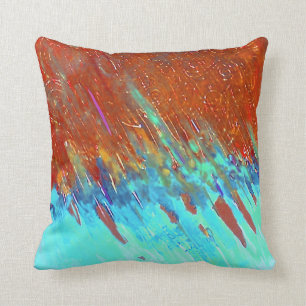 Coussin Paysage de cuivre de patine