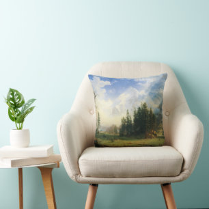 Coussin Paysage de montagne par Albert Bierstadt