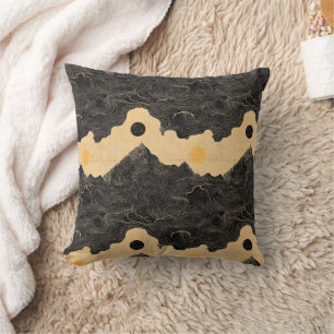 Coussin Paysage de montagnes aux nuages vintage (4)