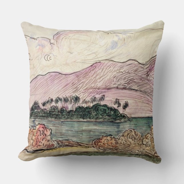 Coussin Paysage de Paul Gauguin | Tahitian (la semaine sur (Recto)