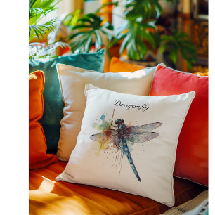 Coussin Paysage de rêve de libellule, personnalisé