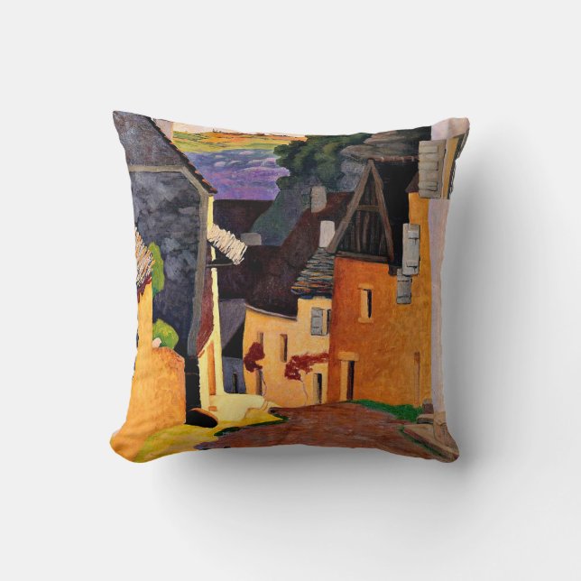 Coussin Paysage de Rocamadour, peinture de Felix Vallotton (Recto)