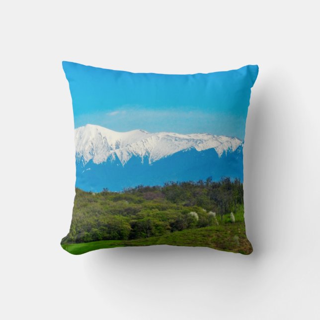 Coussin Paysage des montagnes (Recto)