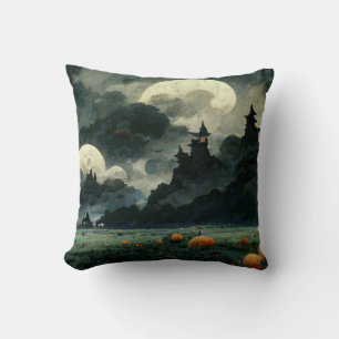 Coussin Paysage d'Halloween éffrayant