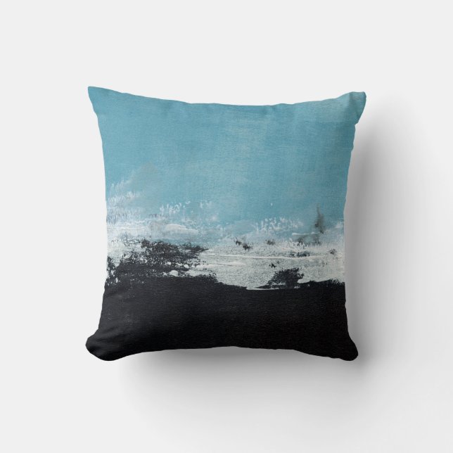 Coussin Paysage peint à la main Abstrait (Recto)