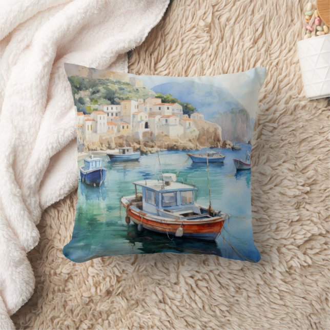 Coussin Paysages méditerranéens Peinture à l'huile (Couverture)