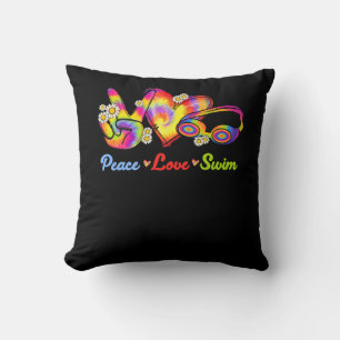 Coussin Peace Love Swim Goggings Tie Dye Swimmer W