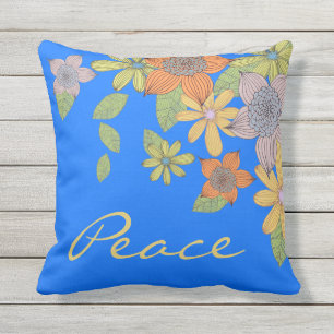 Coussin Peace Vintage Floral Design