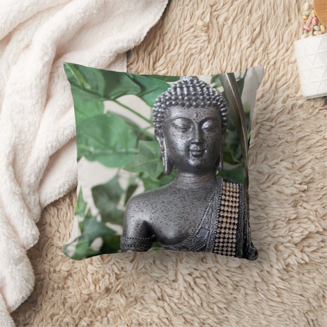 Coussin Peaceful Buddha Meditation Throw Pillow Zen Decor (Couverture)