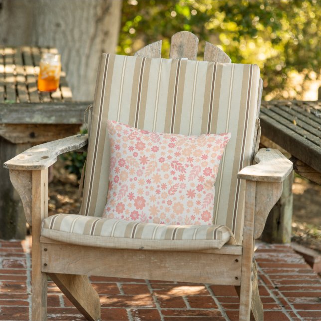 Coussin Peach Airy Fleur sauvage Meadow Motif (Chaise)