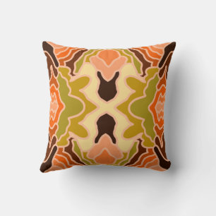 Coussin Peach Fuzz Boho Shabby Chic géométrique Art Abstra