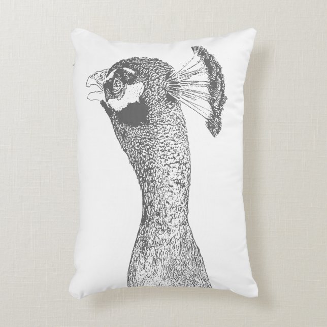 Coussin - Peacock Portrait to Color (Devant(Vertical))