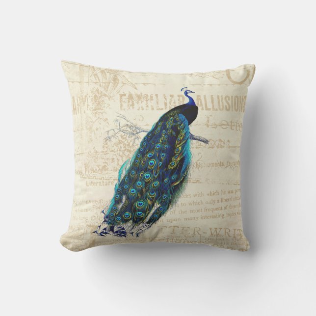 Coussin Peacock vintage (Recto)