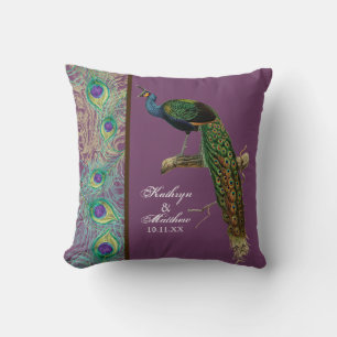 Coussin Peacock vintage, Plumes dans les cuisines Décor