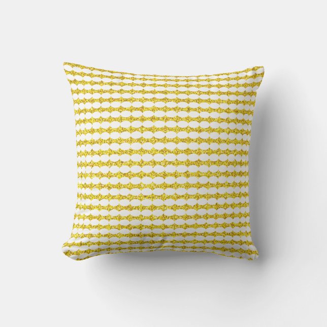 Coussin  Pearl Motif White or Parties scintillant cadeau  (Recto)