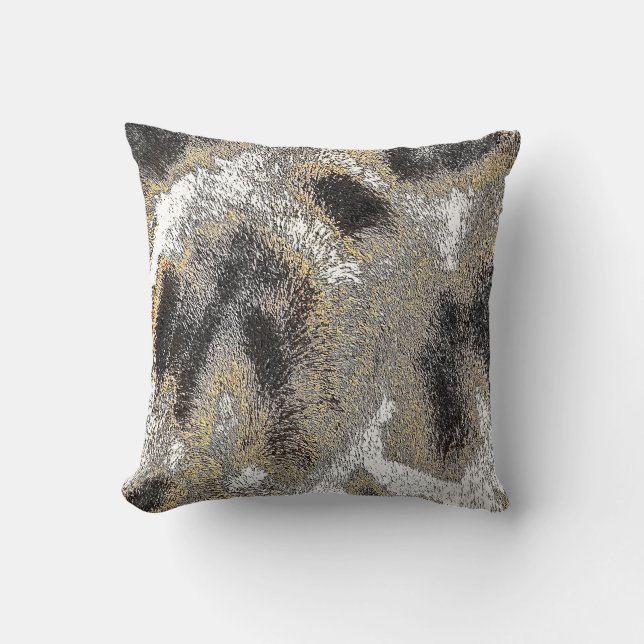 COUSSIN PEAU ABSTRAITE DE GIRAFFE (Recto)