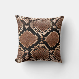 Coussin Peau de serpent à crotale diamant
