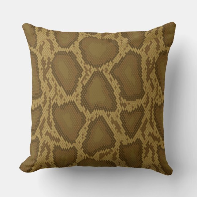 Coussin Peau de serpent, motif de reptile (Recto)