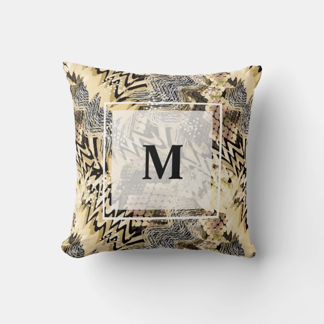 Coussin peau léopard, serpent (Recto)