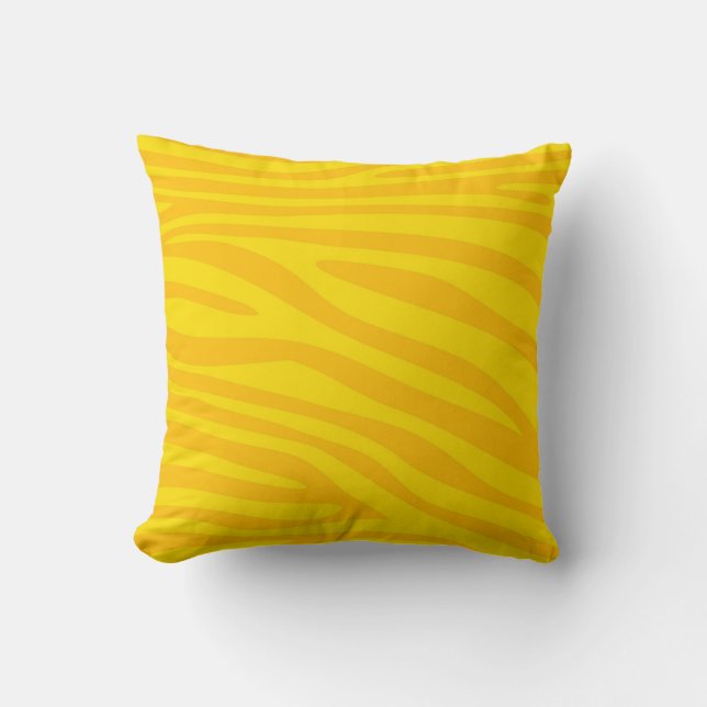 Coussin Peau Poster de animal jaune de Zebra (Recto)