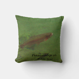 Coussin Pêche à la mouche truites arc-en-ciel colorées ble