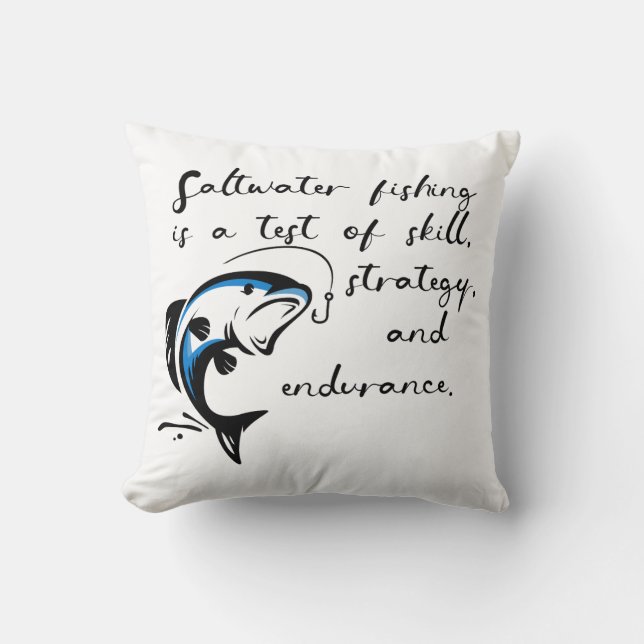Coussin Pêche à l'eau salée. (Recto)