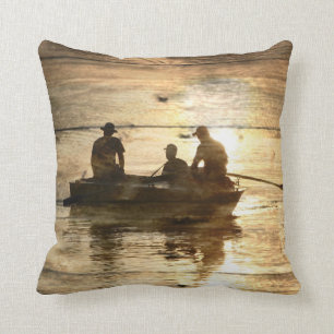 Coussin Pêche primitive de canoë de bateau de lac de pay