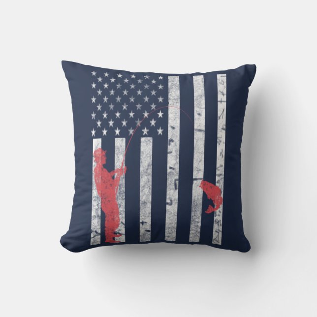 Coussin Pêcheur américain (Recto)