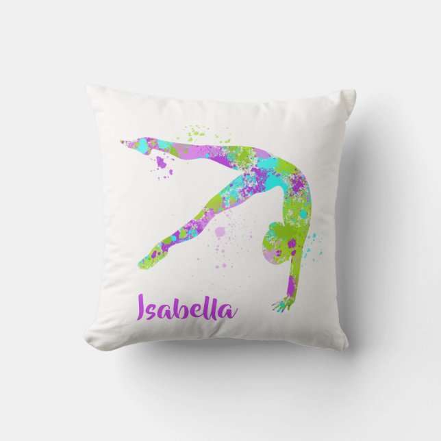 Coussin Peignez le carreau de gymnastique d'éclaboussure (Recto)
