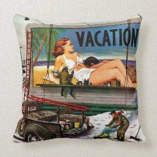 Coussin Peintres en tableau en hiver par Stevan Dohanos