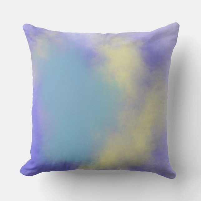Coussin peinture à l'aquarelle abstraite (Recto)