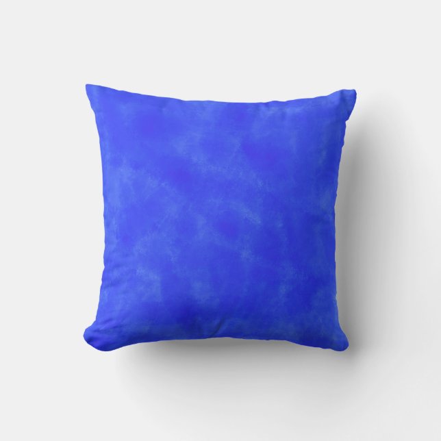 Coussin Peinture à l'aquarelle bleue (Recto)