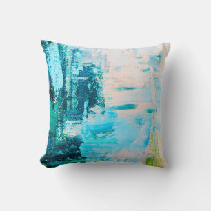Coussin Peinture à l'huile dessinée à la main. arrière - p